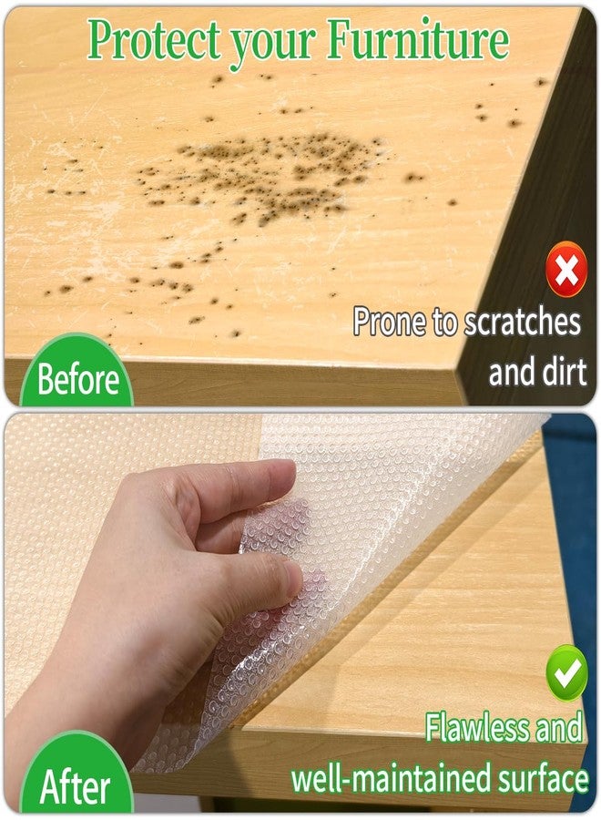Zindoo Non-Slip Transparent Kitchen Drawer Liner Protection EVA Non-Adhesive Customisable Anti-Bacterial Waterproof for Drawer Fridge Cupboard Shelf Sink 30 x 150 cm - Image 2